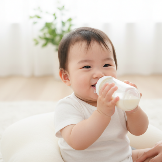 赤ちゃんは哺乳瓶をいつから自分で持てるの？正しい時期と注意点